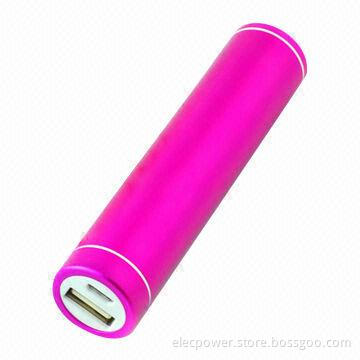 2,600mAh Portable Mobile Power Bank with USB Port, Al Housing, Output 5V/1A, Samsung 18650 Battery